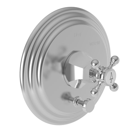 Newport Brass Pressure Tub & Shower Diverter Plate With Handle in Matte White 5-1222BP-52